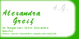 alexandra greif business card